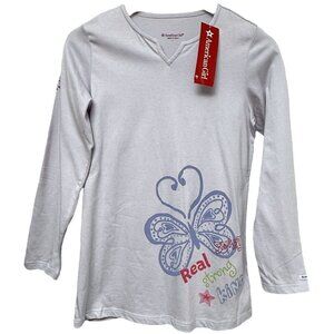 American Girl Real Me Top Girls Large Cotton Tunic Tee Butterfly NWT Retired